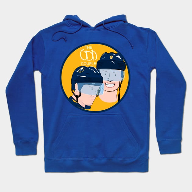 The Odd Couple Jeff Skinner and Jack Eichel Buffalo Sabres Hoodie by MDSmith29